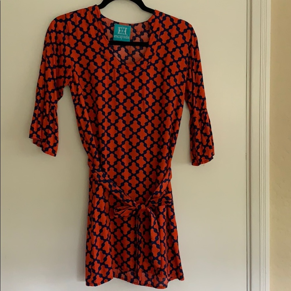Women’s escapada orange and navy dress